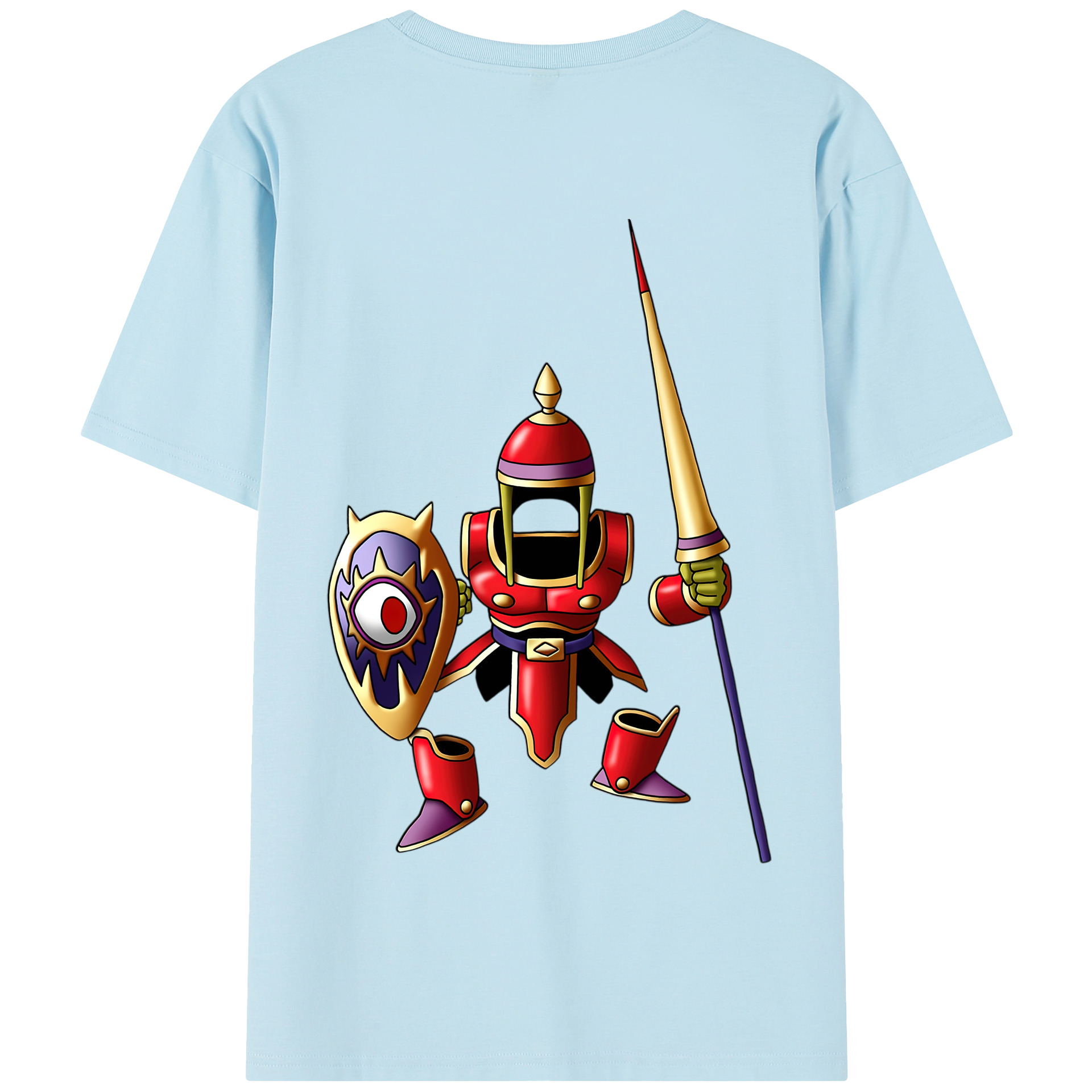 （画像用） ドラゴンクエスト Doragon Kuesuto Dragon Quest 綿100％半袖Tシャツ（背面プリント）